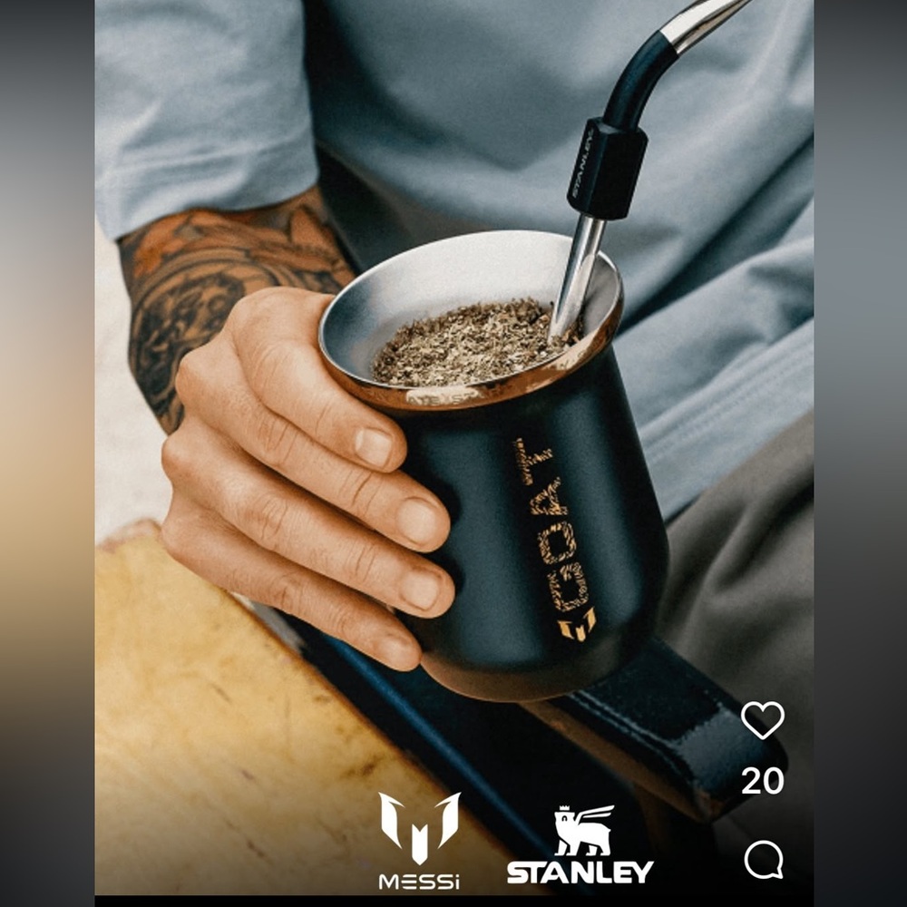 🖤MESSI Stanley Black and Copper GOAT Mate Mug 🧉LAST ONE !